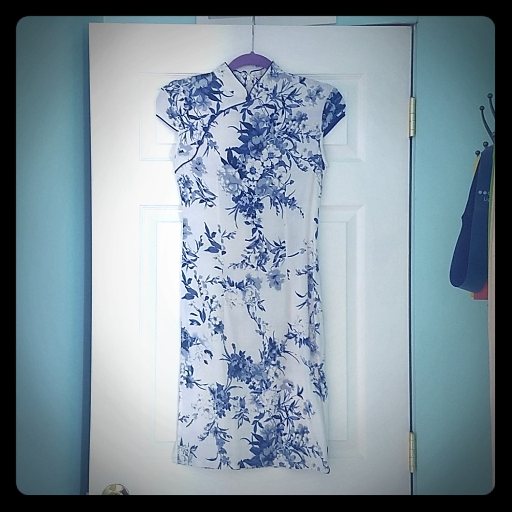Gorgeous NWT Blue & White Qipao